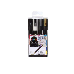 Posca PC-3M Pack of 4 Mono Colour Paint Markers