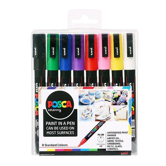 Posca PC-5M Wallet Of 8 All Surface Markers