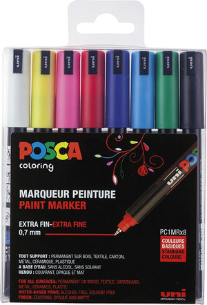 Posca PC-1M Marker Wallet Of 8 Assorted Colours