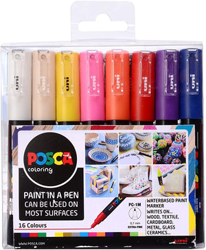 Posca PC-1M Marker Set Of 16 Assorted Colours