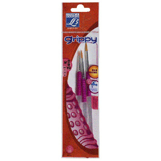 C&C GRIPPY BRUSHES 3 PK -SYNTHETIC