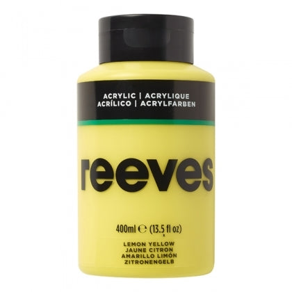 REEVES 400ML ACRYLIC- LEMON YELLOW