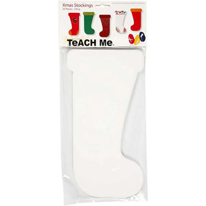 Christmas Stockings, white, H: 32,
