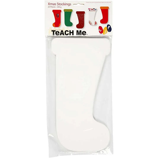 Christmas Stockings, white, H: 32,