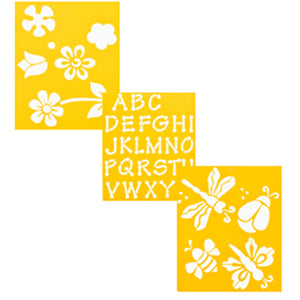 FOLKART STENCIL 7X10IN - FLOWERS