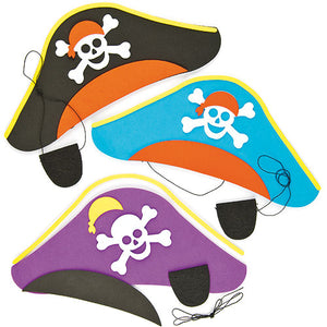 Pirate Hat & Eye-Patch Kits (Pack of 3)