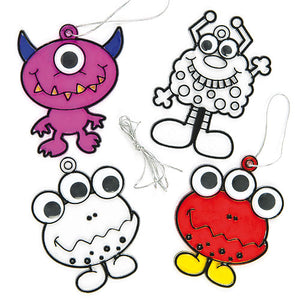 MONSTER WIGGLE EYE SUNCATCHER DECO PK.6