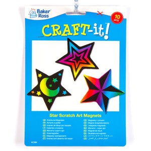 Star Scratch Art Magnets (Pack of 10)