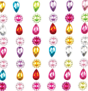 Flower Teardrop Stick-on Jewels (Pack of 138)