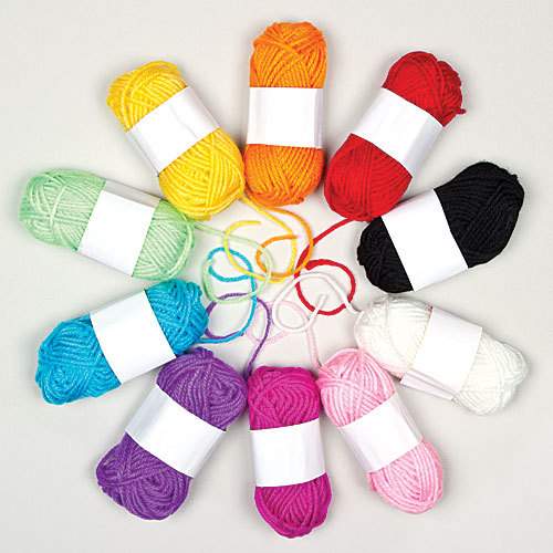 Coloured Wool (Pack of 10)