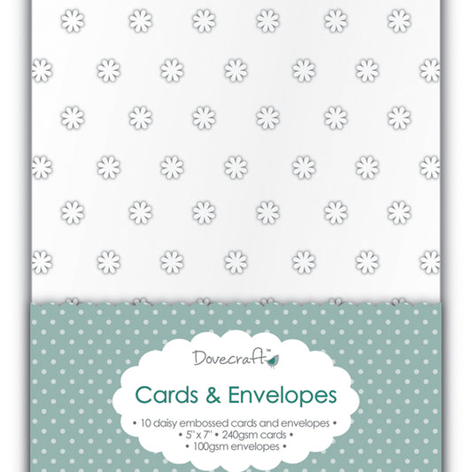 Embossed Flower Rect 5X7(10pk