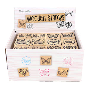 Butterflies Wooden Stamp