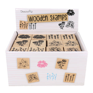 Flowers Wooden Stamp