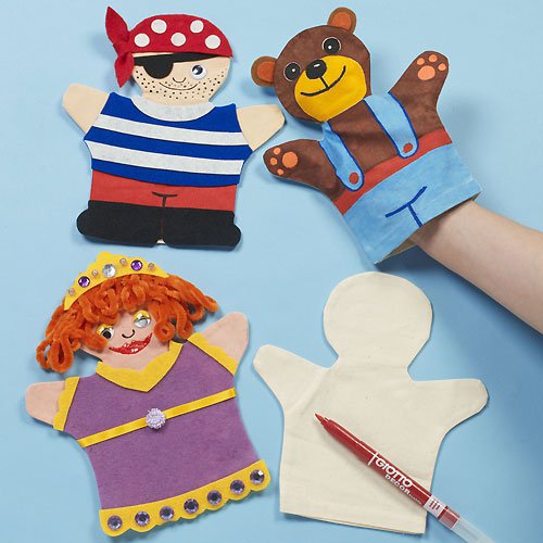 Fabric Hand Puppets (Pack of 6)