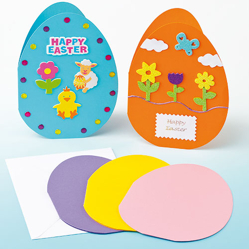 Giant Coloured Egg Card Blanks (Pk 5)