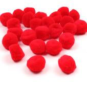 Red Pom Poms 25Mm+40Mm Pack Of 30