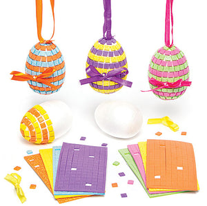 Easter Egg Mosaic Baubles (Pack of 4)