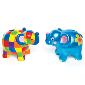 Elephant Ceramic Coin Banks (Box of 2)