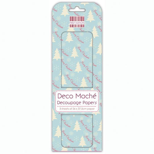 First Edition FSC Deco Mache - Merry Christmas Tre