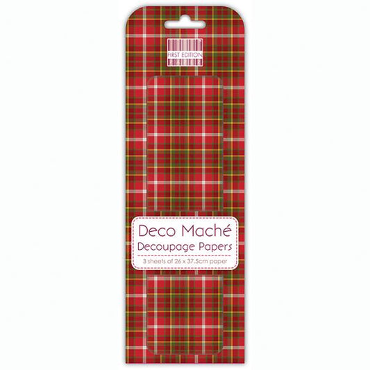 First Edition FSC Deco Mache - Tartan