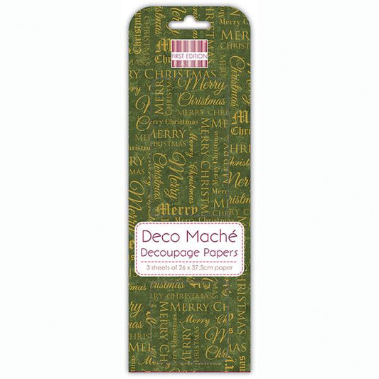 First Edition FSC Deco Mache - Traditional Text
