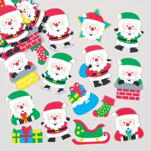 Jolly Santa Foam Stickers (Pack of 120)