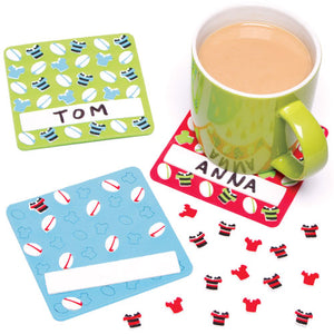 Rugby Foam Coasters (Pack of 6)