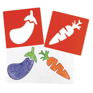 Fruit & Vegetable Stencils Set of 12