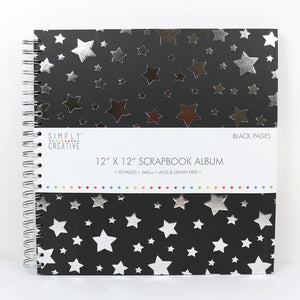 Simply Creative Album 12x12 - Black with Stars