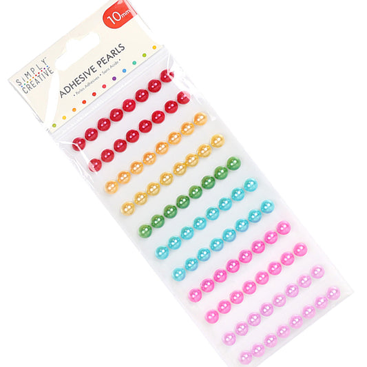 Simply Creative 10mm Pearls - 88 Pack Rainbow