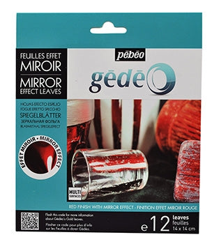 GEDEO RED MIRROR EFFECT 12 LEAVES 14cm x 14cm