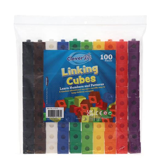 Clever Kidz 100pcs Linking Cubes