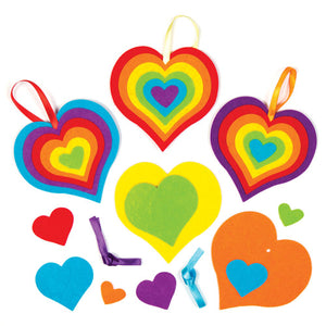 Rainbow Mix & Match Heart Decoration Kits (Pack of