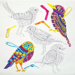 Creative Colouring Birds (Pack of 8)