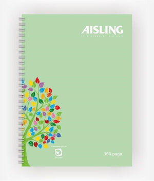 Aisling A4 Twinwire Casebound Green 160 page SINGL