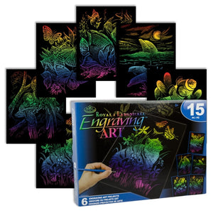 Paint By Numbers Rainbow Engraving Art Box Set