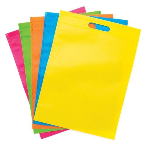 Coloured Canvas Carrier Bags (Pk 6)