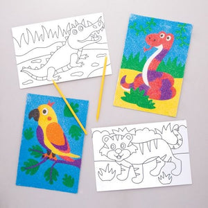Jungle Animal Sand Art Pictures (Pk 8)