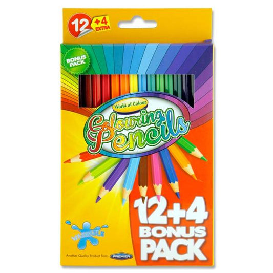 Woc Box 12 + 4 Extra Colouring Pencils