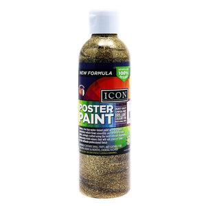 Icon 300ml Gold Glitter Poster Paint