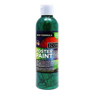 Icon 300ml Glitter Green Poster Paint