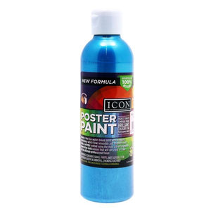 Icon 300ml Blue Pearlescent Poster Paint