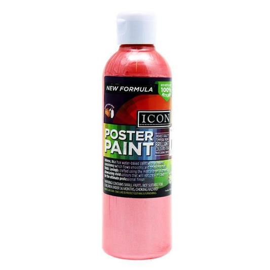 Icon 300ml Red Pearlescent Poster Paint