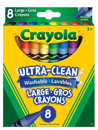 Crayola 8 Ultra Clean Large Crayons
