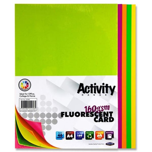 ACTIVITY CARD A4 40 SHTS -FLUO.