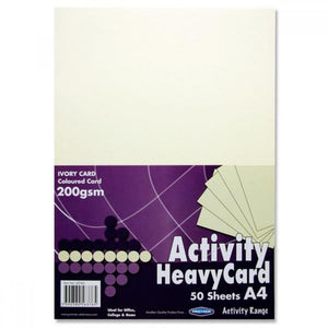 Activity A4 200gsm Card 50 Sheets - Ivory
