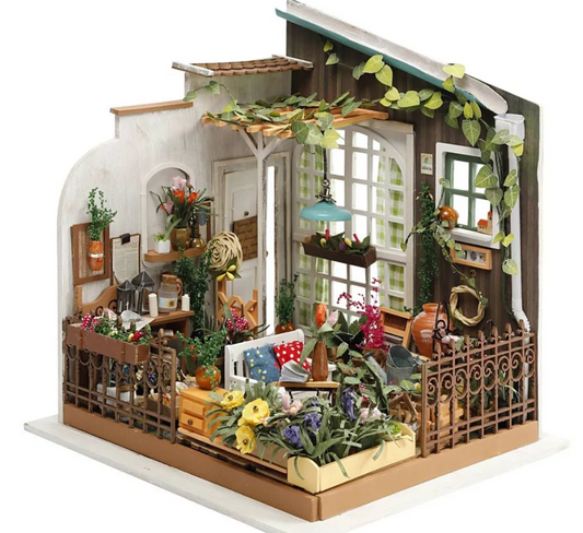 Diy Miniature Room, Garden, H: 21 Cm, W: 19,5 Cm