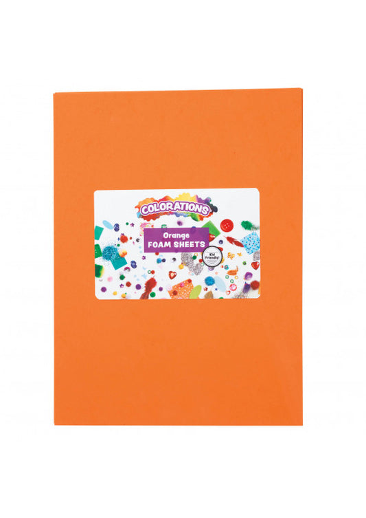 Orange - Single Colour Foam - 10 Pieces