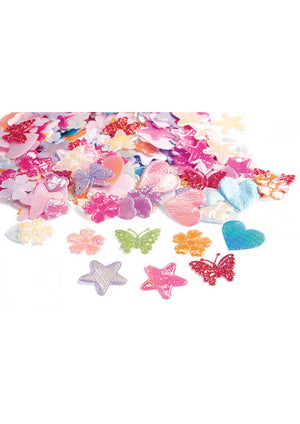 Iridescent Fabric Shapes - 500 Pieces
