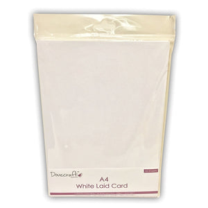 DOVECRAFT A4 WHITE LAID CARD 120GM X 50 SHTS
